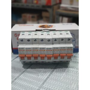 Át Aptomat MCB 1P 10A 16A 20A 25A 32A 40A 50A 63A 6kA SC68 Sino Tay đỏ